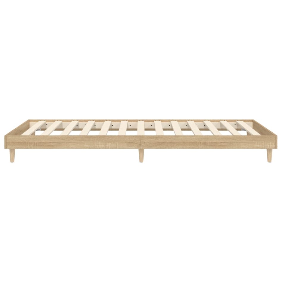 Estructura de cama sin colchón madera roble Sonoma 100x200