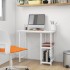 Escritorio para ordenador de MDF y metal blanco 80x40x72