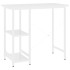 Escritorio para ordenador de MDF y metal blanco 80x40x72