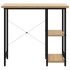 Escritorio para ordenador MDF metal negro roble 80x40x72