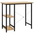 Escritorio para ordenador MDF metal negro roble 80x40x72
