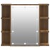 Mueble con espejo y luces LED roble marrón 70x16,5x60