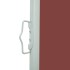 Toldo lateral retráctil de jardín marrón 120x500