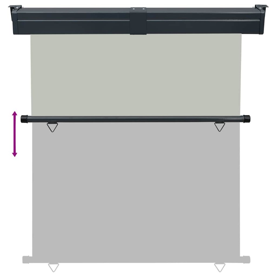 Toldo lateral de balcón gris 165x250