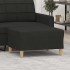 Reposapiés de tela negro 70x55x41