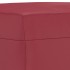 Reposapiés de cuero sintético rojo tinto 60x50x41