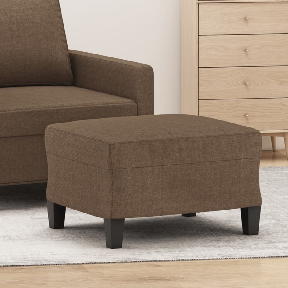 Reposapiés de tela marrón 60x50x41