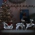 Trineo y renos decoración de Navidad de jardín 60 LED