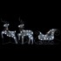 Trineo y renos decoración de Navidad de jardín 60 LED