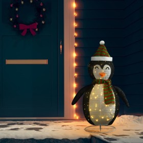 Pingüino de Navidad decorativo con LED tela lujosa 120