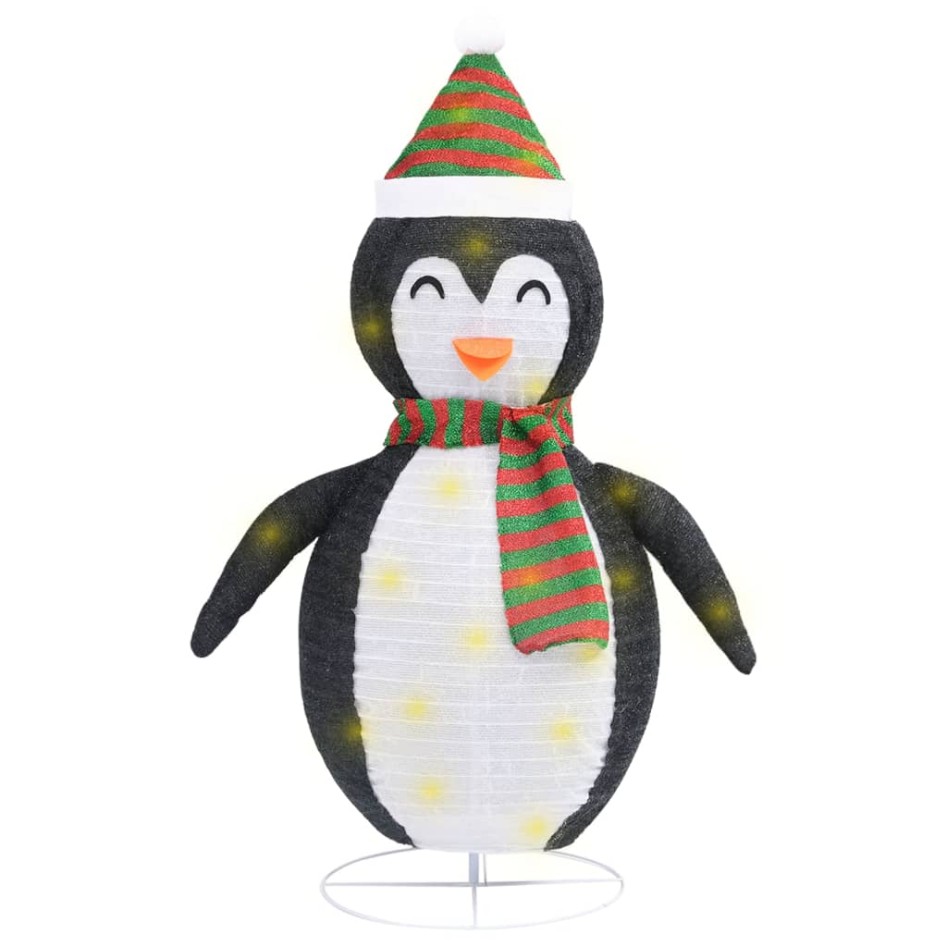 Pingüino de Navidad decorativo con LED tela lujosa 120
