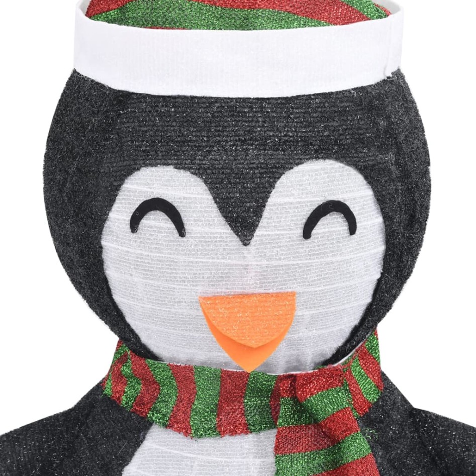Pingüino de Navidad decorativo con LED tela lujosa 120