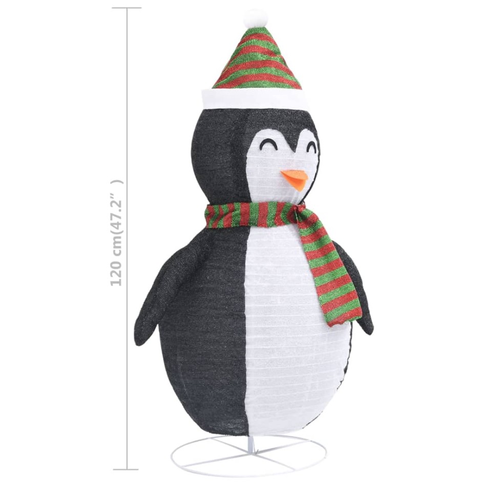 Pingüino de Navidad decorativo con LED tela lujosa 120