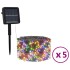 Tiras de luces solares LED 5 uds de colores