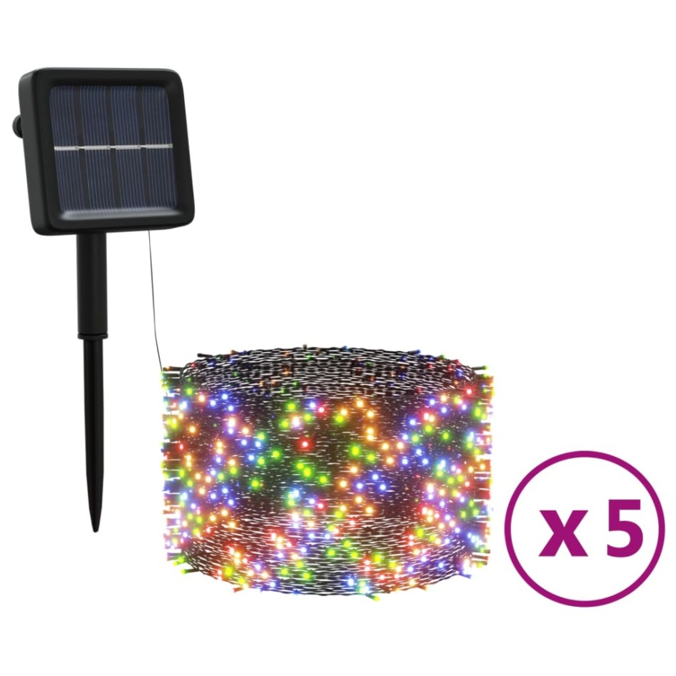 Tiras de luces solares LED 5 uds de colores