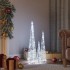 Set cono luz LED decorativo acrílico blanco frío