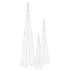 Set cono luz LED decorativo acrílico blanco frío