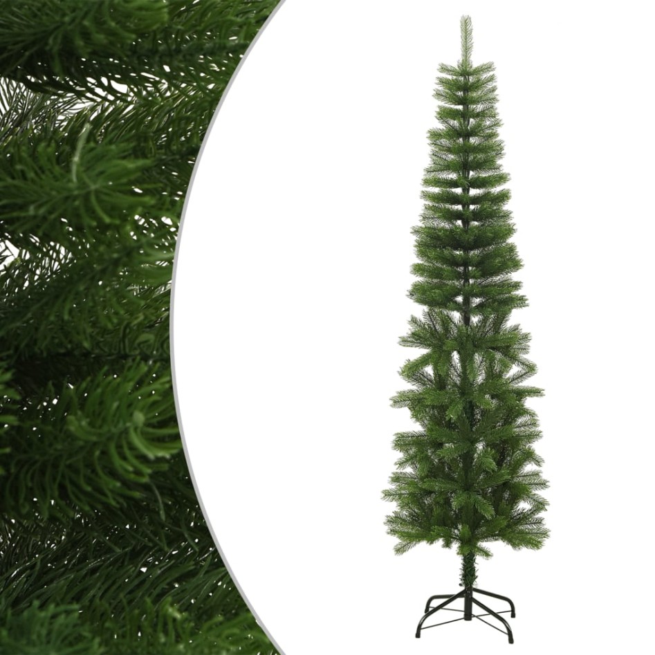 Árbol de Navidad artificial estrecho con soporte PE 210