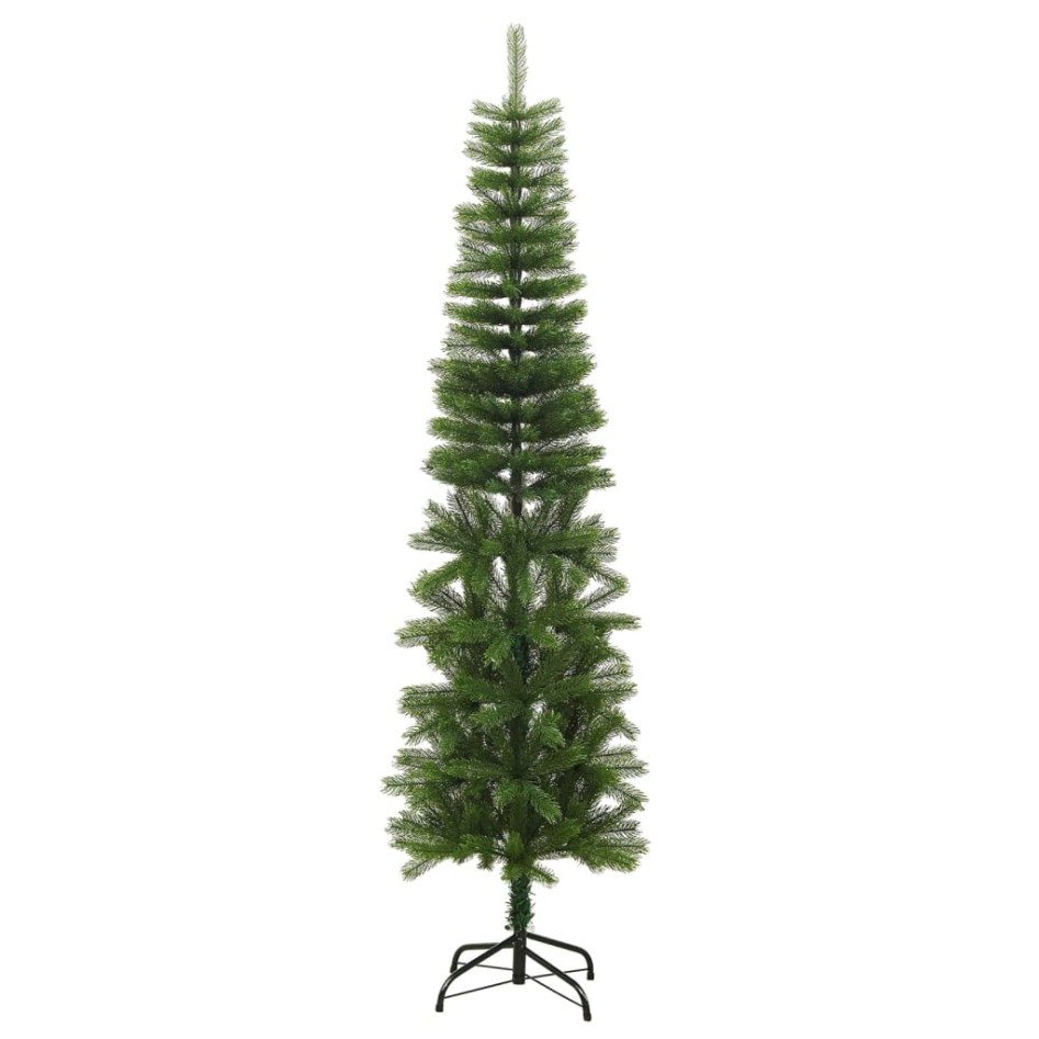 Árbol de Navidad artificial estrecho con soporte PE 210