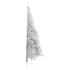 Medio árbol de Navidad artificial con soporte PET plata 240