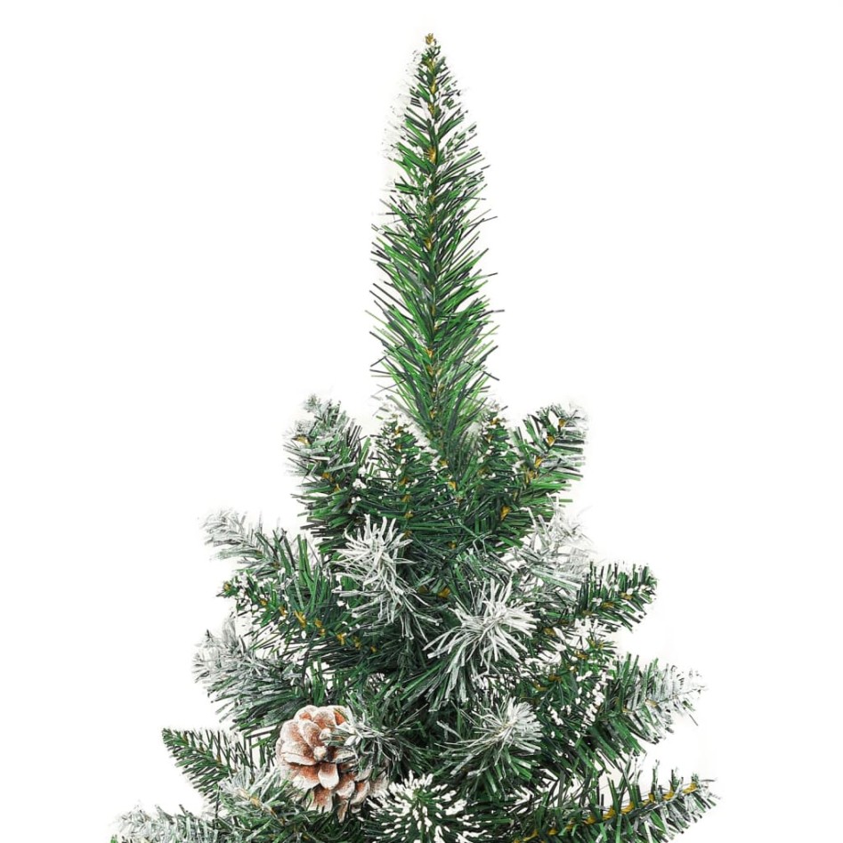 Árbol de Navidad artificial estrecho con soporte PVC 210