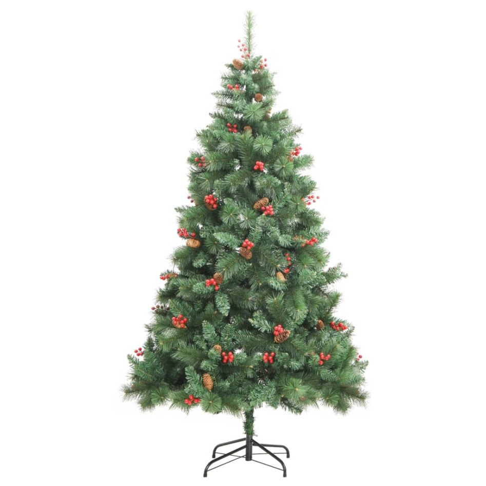 Árbol de Navidad artificial con piñas y bayas 240