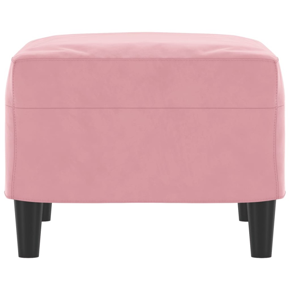 Reposapiés de terciopelo rosa 60x50x41