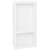 Hornacina de ducha 2 compartimentos blanco brillo 41x51x10 cm