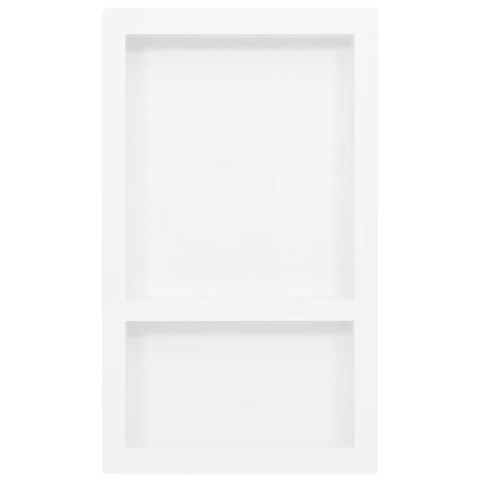 Hornacina de ducha 2 compartimentos blanco brillo 41x51x10