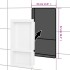 Hornacina de ducha 2 compartimentos blanco brillo 41x51x10