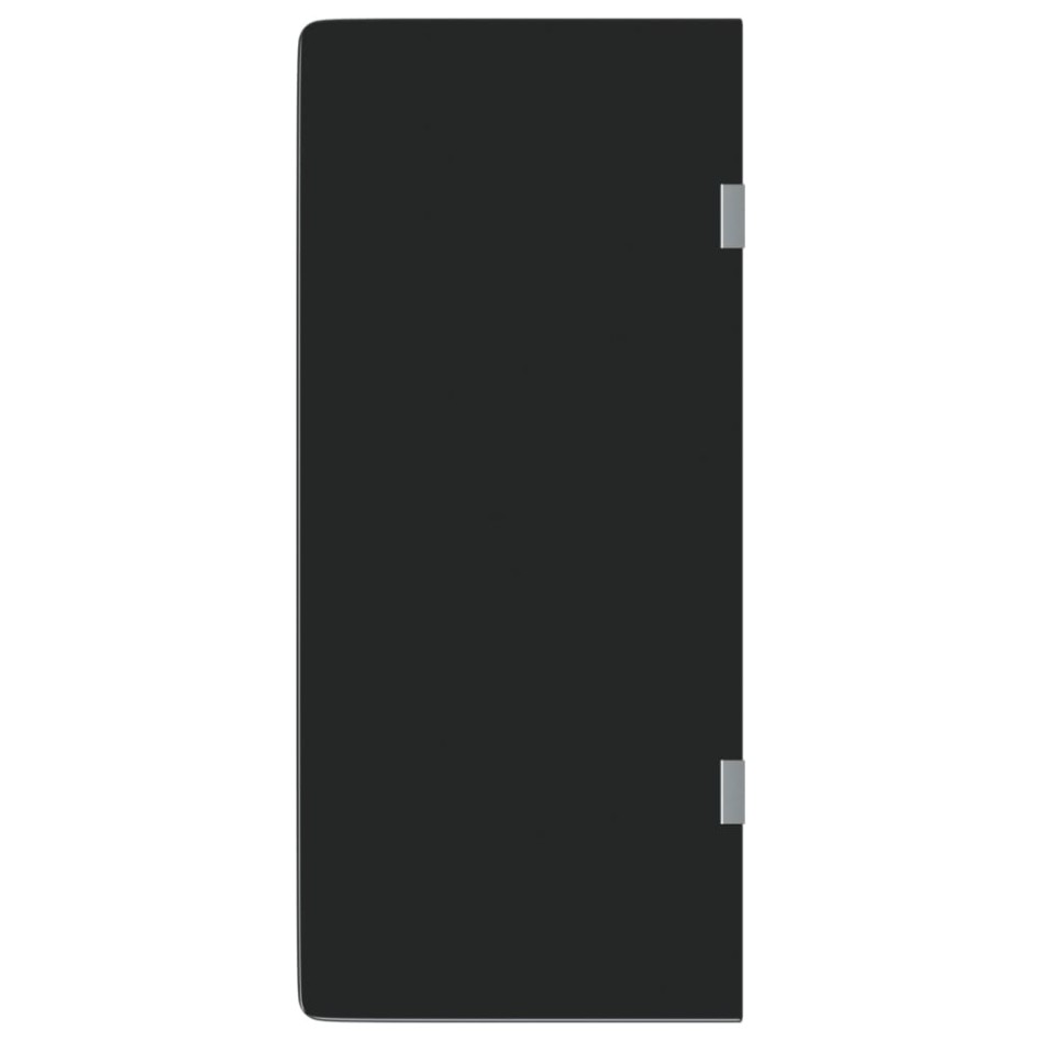 Panel privacidad urinario pared vidrio templado negro 90x40