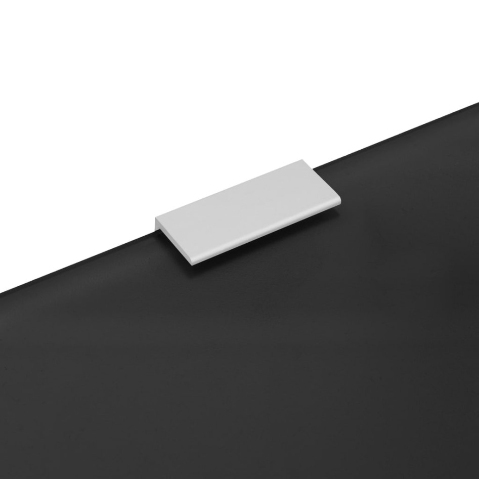 Panel privacidad urinario pared vidrio templado negro 90x40