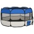 Parque de perros plegable y bolsa transporte azul