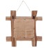 Espejo de troncos de madera reciclada de teca natural 50x50