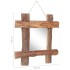 Espejo de troncos de madera reciclada de teca natural 50x50