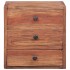 Mesita de noche con 3 cajones madera maciza caoba 35x25x35