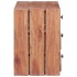 Mesita de noche con 3 cajones madera maciza caoba 35x25x35