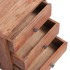 Mesita de noche con 3 cajones madera maciza caoba 35x25x35