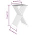 Taburete plegable madera maciza de teca 40x32,5x70