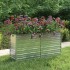 Arriate de acero galvanizado plateado 160x40x77