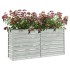 Arriate de acero galvanizado plateado 160x40x77