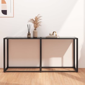 Mesa consola vidrio templado negro 160x35x75,5
