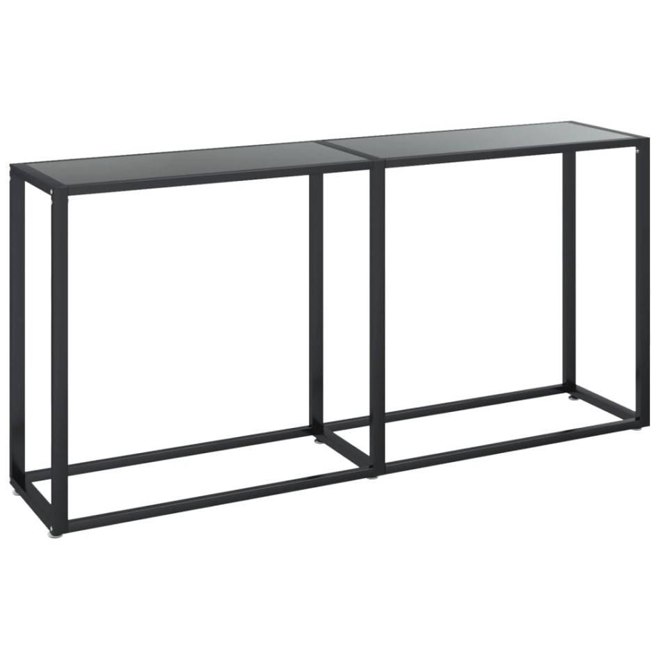 Mesa consola vidrio templado negro 160x35x75,5