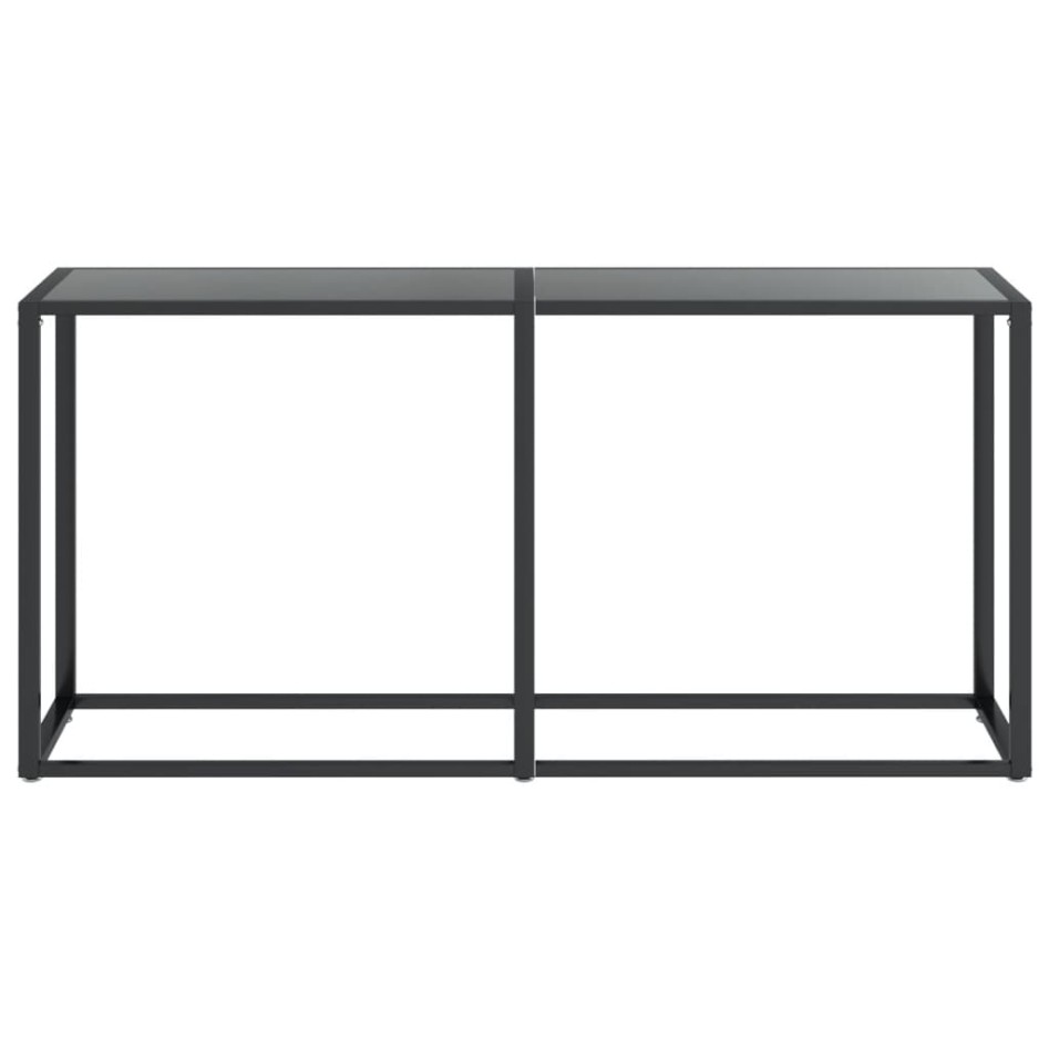 Mesa consola vidrio templado negro 160x35x75,5