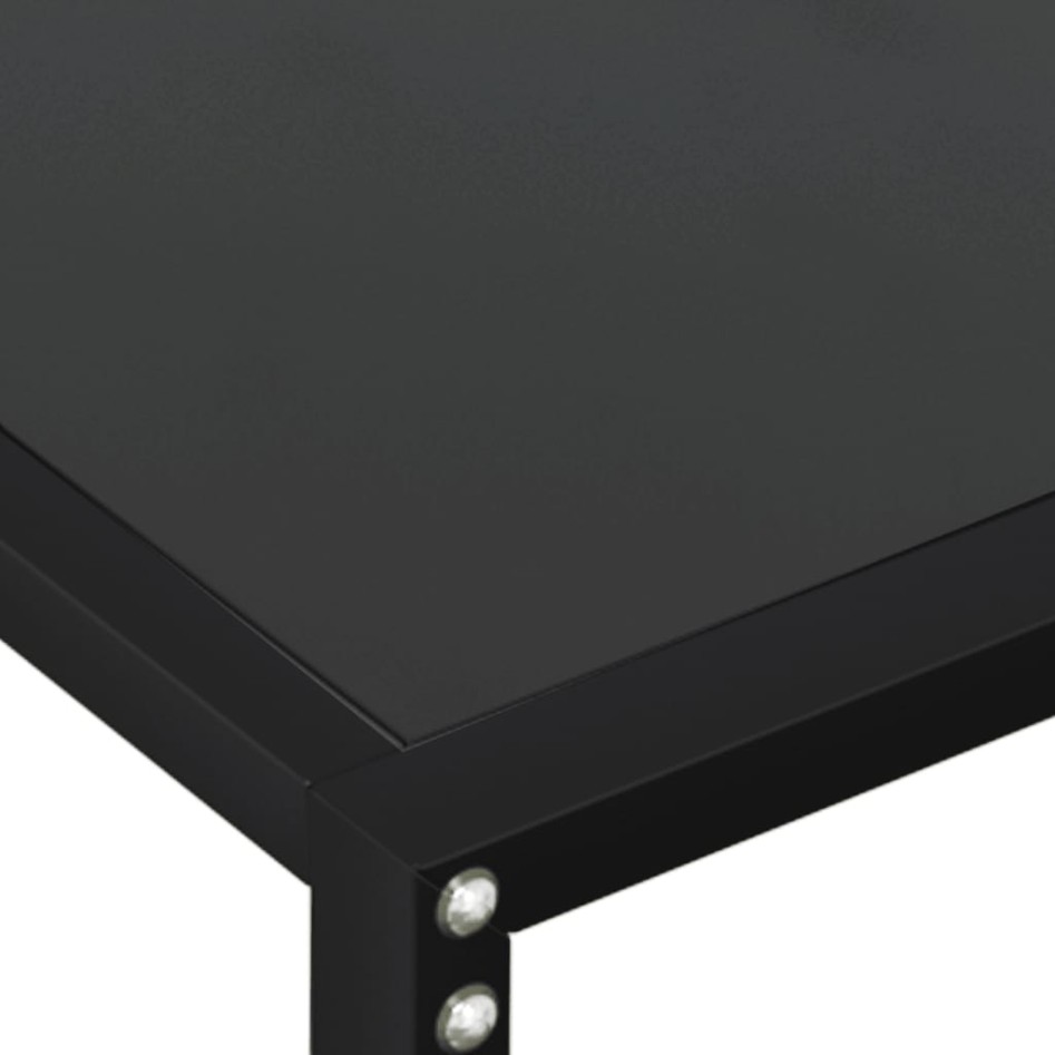 Mesa consola vidrio templado negro 160x35x75,5