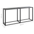 Mesa consola vidrio templado negro 160x35x75,5