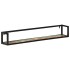 Estantes de pared 2 uds madera maciza mango hierro 110x17x17