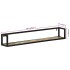 Estantes de pared 2 uds madera maciza mango hierro 110x17x17