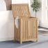 Cesto de la ropa sucia madera maciza de teca 50x35x60