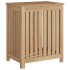 Cesto de la ropa sucia madera maciza de teca 50x35x60